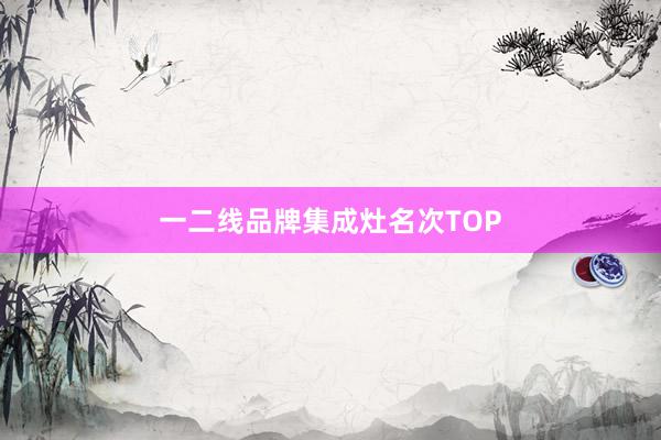 一二线品牌集成灶名次TOP
